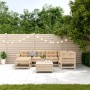 Juego de muebles de jardín 7 pzas y cojines madera maciza pino de , Conjuntos de jardín - Ref: Foro24-3250920, Precio: 730,71...