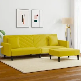 Juego de sofás con cojines 2 piezas terciopelo amarillo de , Sofás - Ref: Foro24-3216272, Precio: 317,64 €, Descuento: %