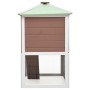 Conejera jaula de animales con doble piso de madera marrón de vidaXL, Jaulas y habitáculos para animales pequeños - Ref: Foro...