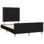 Estructura de cama con cabecero tela negro 120x190 cm de , Camas y somieres - Ref: Foro24-3270508, Precio: 154,76 €, Descuent...
