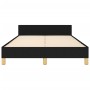 Estructura de cama con cabecero tela negro 120x190 cm de , Camas y somieres - Ref: Foro24-3270508, Precio: 154,76 €, Descuent...