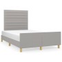 Estructura de cama con cabecero tela gris claro 120x190 cm de , Camas y somieres - Ref: Foro24-3270520, Precio: 159,31 €, Des...