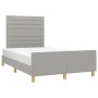Estructura de cama con cabecero tela gris claro 120x190 cm de , Camas y somieres - Ref: Foro24-3270520, Precio: 159,31 €, Des...