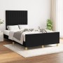 Estructura de cama con cabecero tela negro 120x190 cm de , Camas y somieres - Ref: Foro24-3270529, Precio: 161,46 €, Descuent...