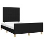 Estructura de cama con cabecero tela negro 120x190 cm de , Camas y somieres - Ref: Foro24-3270529, Precio: 161,46 €, Descuent...