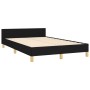 Estructura de cama con cabecero tela negro 120x190 cm de , Camas y somieres - Ref: Foro24-3270529, Precio: 161,46 €, Descuent...