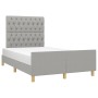 Estructura de cama con cabecero tela gris claro 120x190 cm de , Camas y somieres - Ref: Foro24-3270534, Precio: 169,19 €, Des...