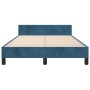 Estructura cama con cabecero terciopelo azul oscuro 120x190 cm de , Camas y somieres - Ref: Foro24-3270576, Precio: 161,63 €,...
