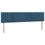 Estructura cama con cabecero terciopelo azul oscuro 120x190 cm de , Camas y somieres - Ref: Foro24-3270588, Precio: 167,83 €,...