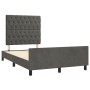 Estructura cama con cabecero terciopelo gris oscuro 120x190 cm de , Camas y somieres - Ref: Foro24-3270597, Precio: 180,08 €,...