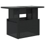 Mesa de jardín superficie de vidrio ratán PE negro 100x55x73 cm de , Mesas de jardín - Ref: Foro24-365970, Precio: 101,42 €, ...