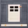 Conejera de exterior con corredor madera de abeto gris y blanco de vidaXL, Jaulas y habitáculos para animales pequeños - Ref:...
