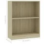 Estantería madera de ingeniería roble Sonoma 60x24x76 cm de vidaXL, Librerías y estanterías - Ref: Foro24-800858, Precio: 39,...