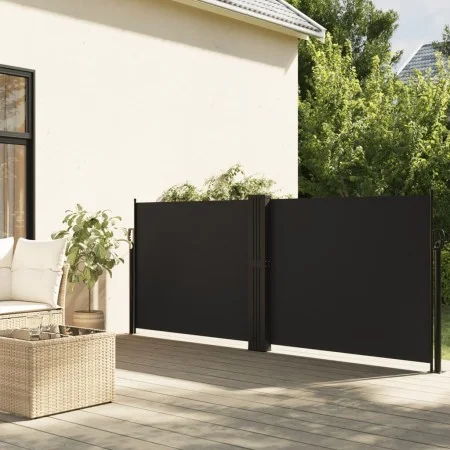 Toldo lateral retráctil negro 120x1000 cm de , Sombrillas - Ref: Foro24-4004699, Precio: 118,68 €, Descuento: %