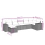 Set de sofás de jardín 7 piezas con cojines ratán PE gris de , Conjuntos de jardín - Ref: Foro24-3264436, Precio: 436,36 €, D...