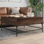 Mesa de centro madera ingeniería metal roble marrón 95x95x45 cm de , Mesas de centro - Ref: Foro24-3217068, Precio: 115,00 €,...