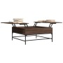 Mesa de centro madera ingeniería metal roble marrón 95x95x45 cm de , Mesas de centro - Ref: Foro24-3217068, Precio: 115,00 €,...