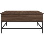 Mesa de centro madera ingeniería metal roble marrón 95x95x45 cm de , Mesas de centro - Ref: Foro24-3217068, Precio: 115,00 €,...