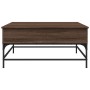 Mesa de centro madera ingeniería metal roble marrón 95x95x45 cm de , Mesas de centro - Ref: Foro24-3217068, Precio: 115,00 €,...