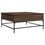 Mesa de centro madera ingeniería metal roble marrón 95x95x45 cm de , Mesas de centro - Ref: Foro24-3217068, Precio: 115,00 €,...