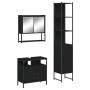 Juego de muebles de baño 3 pzas madera contrachapada negro de , Muebles de baño - Ref: Foro24-3214675, Precio: 185,49 €, Desc...