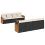 Set de sofás de jardín 8 piezas y cojines ratán sintético negro de , Conjuntos de jardín - Ref: Foro24-3259900, Precio: 544,4...