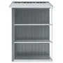 Cobertizo de jardín con estantería hierro gris 205x130x183 cm de vidaXL, Cobertizos - Ref: Foro24-47103, Precio: 259,18 €, De...