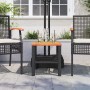 Mesa de jardín ratán sintético madera acacia negro 40x40x42 cm de , Mesas de jardín - Ref: Foro24-366263, Precio: 43,46 €, De...