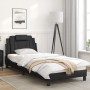 Estructura cama con luces LED cuero sintético negro 80x200 cm de , Camas y somieres - Ref: Foro24-3213980, Precio: 138,80 €, ...