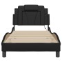 Estructura cama con luces LED cuero sintético negro 80x200 cm de , Camas y somieres - Ref: Foro24-3213980, Precio: 138,80 €, ...