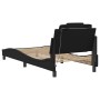 Estructura cama con luces LED cuero sintético negro 80x200 cm de , Camas y somieres - Ref: Foro24-3213980, Precio: 138,80 €, ...