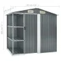 Cobertizo de jardín con estantería hierro gris 205x130x183 cm de vidaXL, Cobertizos - Ref: Foro24-47103, Precio: 259,18 €, De...