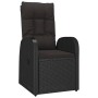 Sillones de jardín reclinables con cojines 2 uds ratán PE negro de , Sillas de jardín - Ref: Foro24-319545, Precio: 303,12 €,...