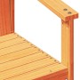 Juego de muebles jardín 3 pzas madera maciza pino marrón cera de , Sillas de jardín - Ref: Foro24-844663, Precio: 116,79 €, D...