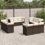 Set de sofás de jardín y cojines 12 pzas ratán sintético marrón de , Conjuntos de jardín - Ref: Foro24-3217333, Precio: 854,6...