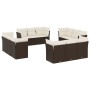 Set de sofás de jardín y cojines 12 pzas ratán sintético marrón de , Conjuntos de jardín - Ref: Foro24-3217333, Precio: 854,6...