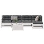 Set muebles jardín 6 pzas con cojines madera maciza pino blanco de , Conjuntos de jardín - Ref: Foro24-3250981, Precio: 490,9...