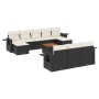 Set de sofás de jardín 11 pzas y cojines ratán sintético negro de , Conjuntos de jardín - Ref: Foro24-3257113, Precio: 640,22...