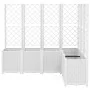 Jardinera con enrejado PP blanco 160x120x140 cm de , Maceteros y jardineras - Ref: Foro24-367879, Precio: 267,87 €, Descuento: %