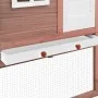 Gallinero con ponedero madera maciza abeto color moca y blanco de vidaXL, Jaulas y habitáculos para animales pequeños - Ref: ...