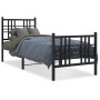 Estructura de cama con cabecero y estribo metal negro 75x190 cm de , Camas y somieres - Ref: Foro24-376332, Precio: 79,40 €, ...