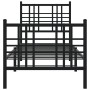Estructura de cama con cabecero y estribo metal negro 75x190 cm de , Camas y somieres - Ref: Foro24-376332, Precio: 79,40 €, ...