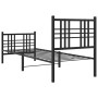 Estructura de cama con cabecero y estribo metal negro 75x190 cm de , Camas y somieres - Ref: Foro24-376332, Precio: 79,40 €, ...