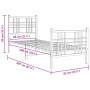 Estructura de cama con cabecero y estribo metal negro 75x190 cm de , Camas y somieres - Ref: Foro24-376332, Precio: 79,40 €, ...