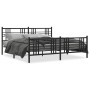 Estructura de cama cabecero y estribo metal negro 183x213 cm de , Camas y somieres - Ref: Foro24-376347, Precio: 131,60 €, De...