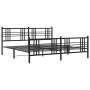 Estructura de cama cabecero y estribo metal negro 183x213 cm de , Camas y somieres - Ref: Foro24-376347, Precio: 131,60 €, De...