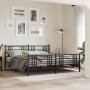 Estructura de cama cabecero y estribo metal negro 183x213 cm de , Camas y somieres - Ref: Foro24-376347, Precio: 131,60 €, De...