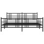 Estructura de cama cabecero y estribo metal negro 183x213 cm de , Camas y somieres - Ref: Foro24-376347, Precio: 131,60 €, De...