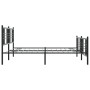 Estructura de cama cabecero y estribo metal negro 183x213 cm de , Camas y somieres - Ref: Foro24-376347, Precio: 131,60 €, De...