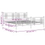 Estructura de cama cabecero y estribo metal negro 183x213 cm de , Camas y somieres - Ref: Foro24-376347, Precio: 131,60 €, De...
